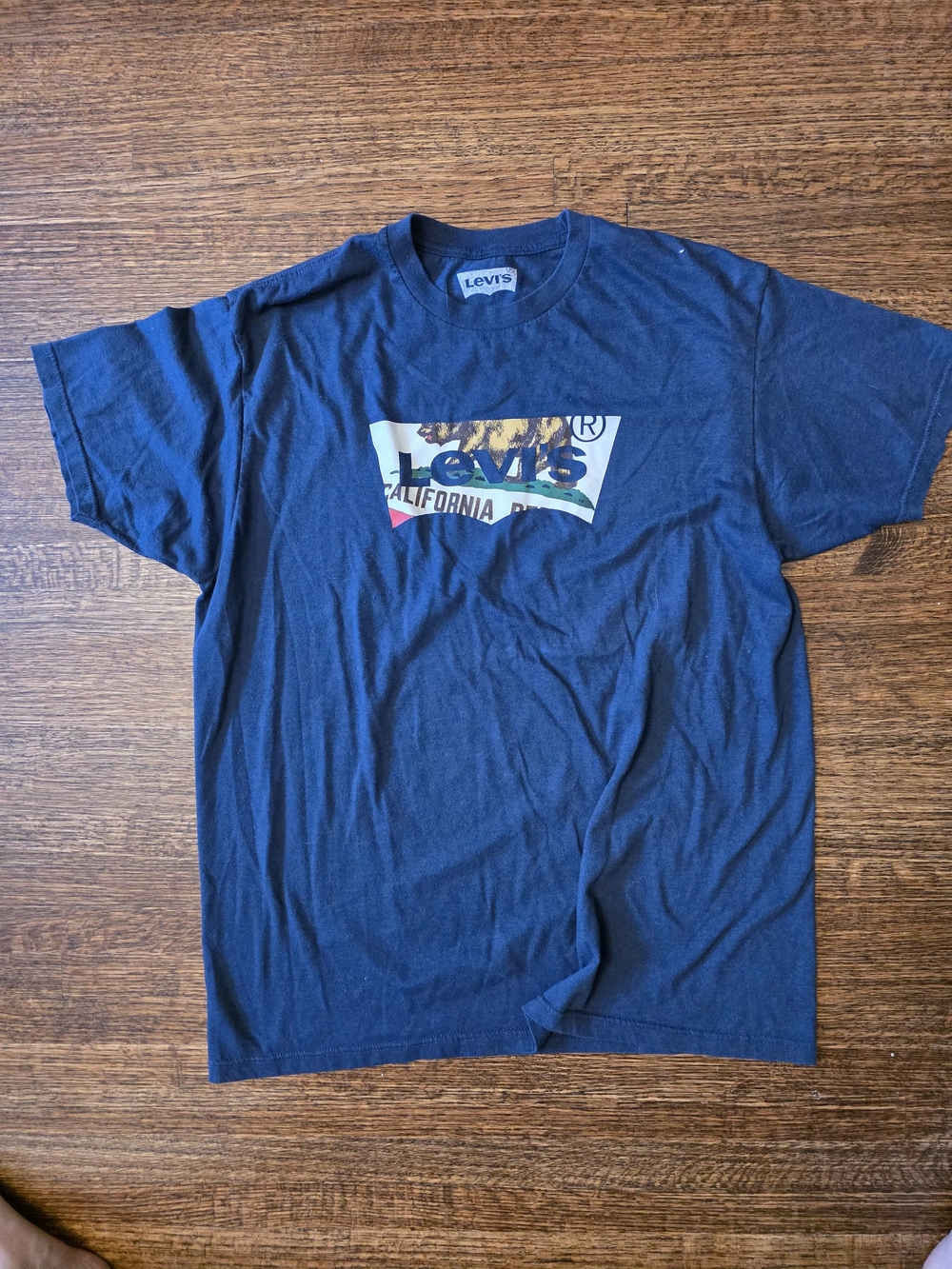 Levi's Men's Dark Blue California Logo Short Sleeve Tee
